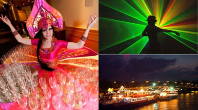 Human Tables,Lazer Shows,Luxury Sunset Cruise- Water Front